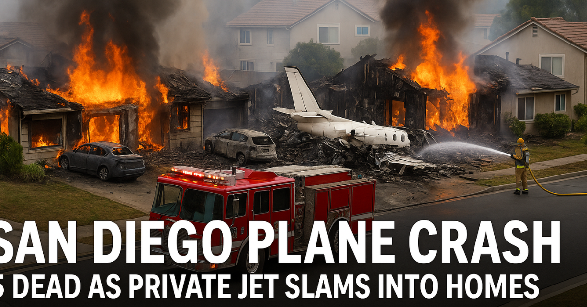 San Diego Plane Crash: 5 Dead as Private Jet Slams Into Murphy Canyon Homes