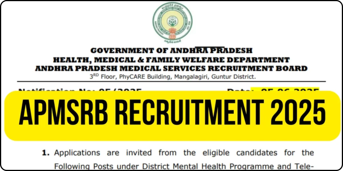 APMSRB Recruitment 2025