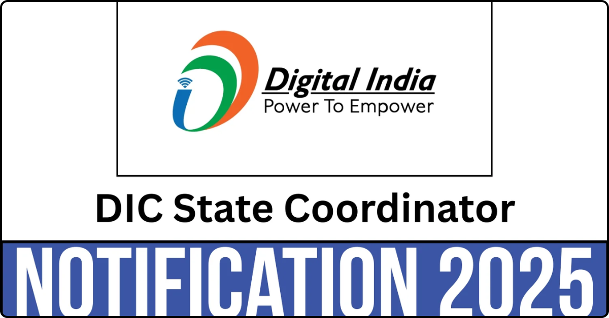 DIC State Coordinator Recruitment 2025