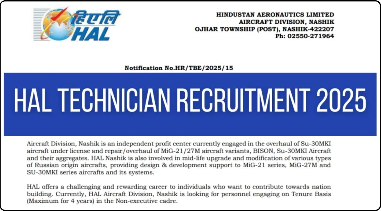 HAL Technician Recruitment 2025
