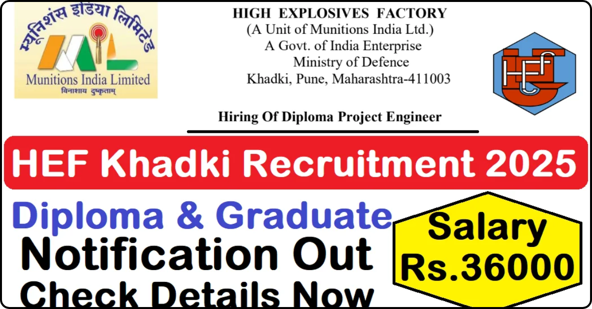 HEF Khadki Recruitment 2025