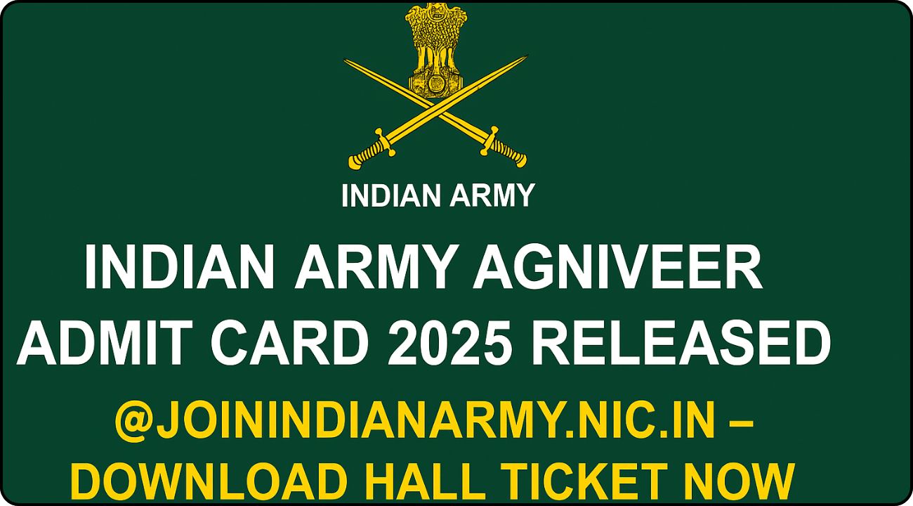 Indian Army Agniveer Admit Card 2025