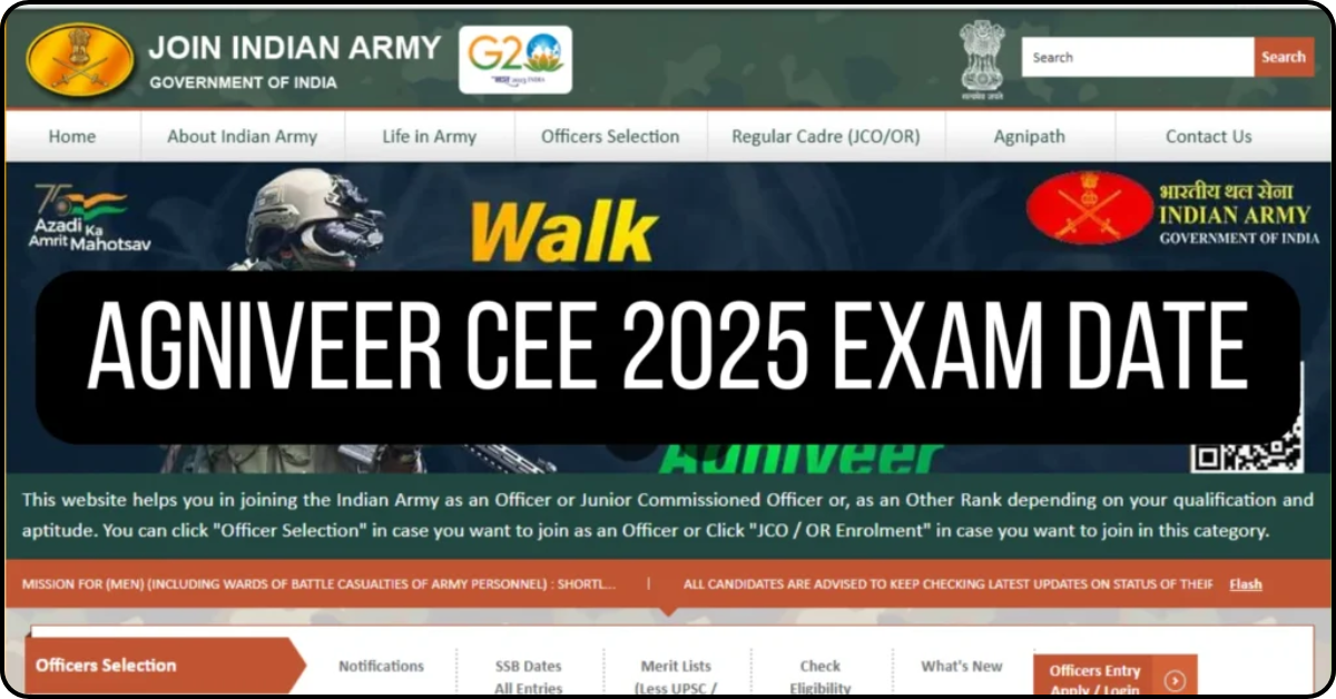 Indian Army Agniveer CEE Exam 2025