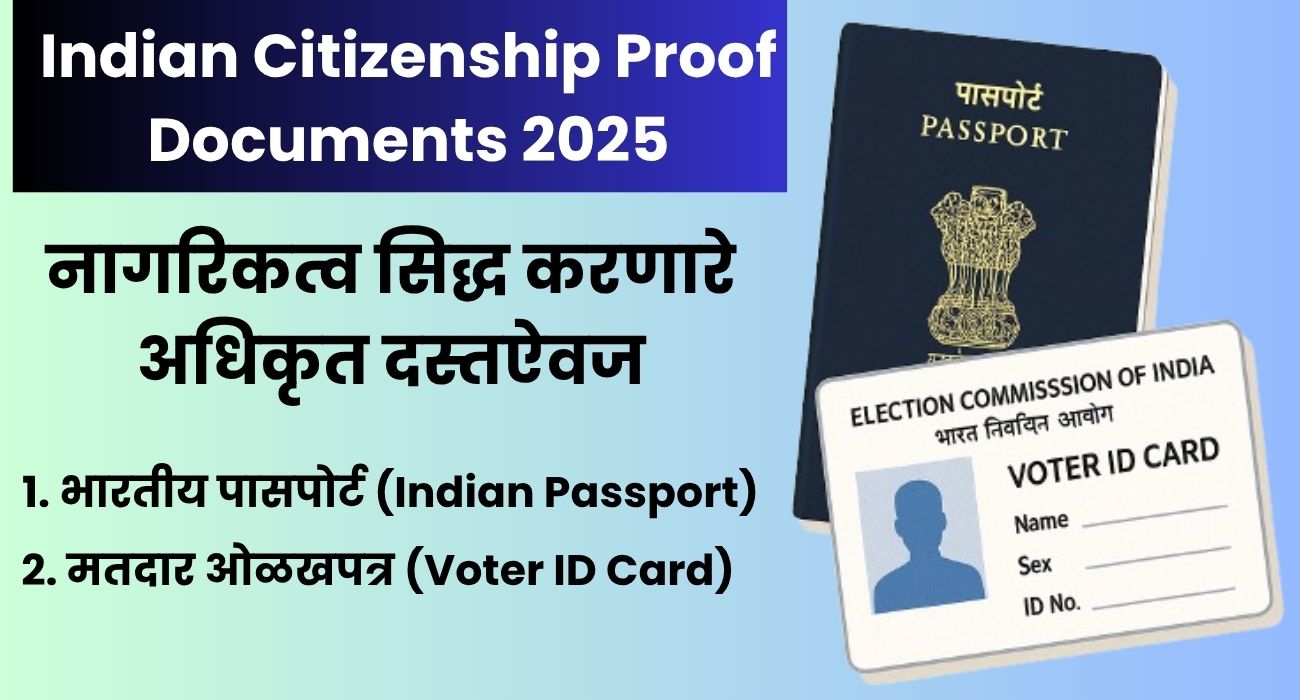 Indian Citizenship Proof Documents 2025