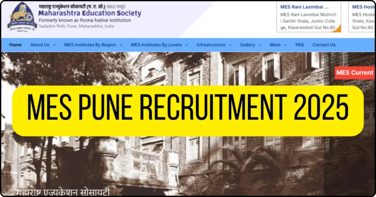 MES Pune Assistant Professor Recruitment 2025