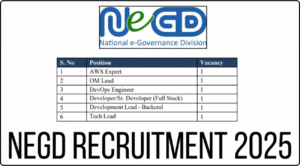 NeGD Recruitment 2025