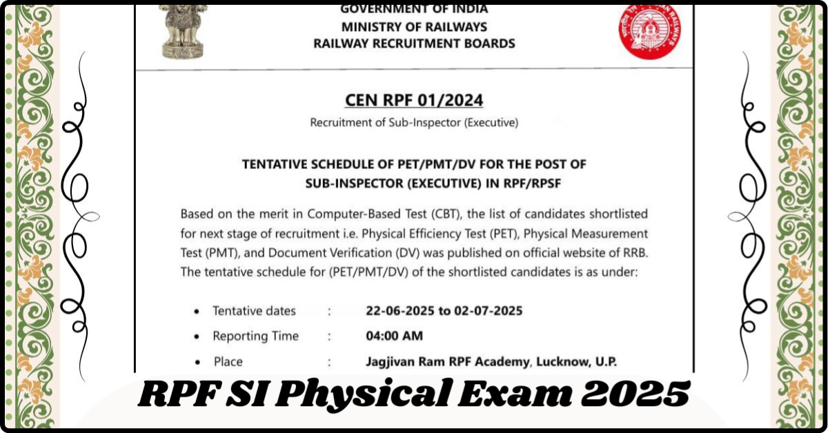 RPF SI Physical Exam 2025