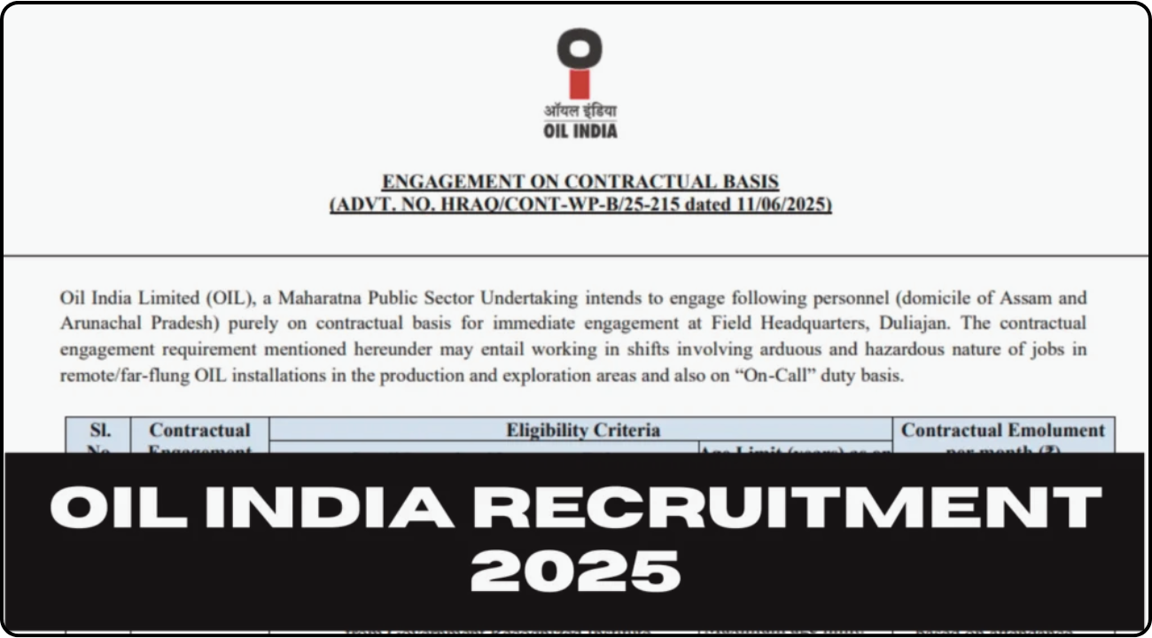 Oil India Recruitment 2025
