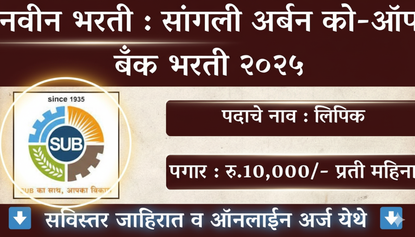 Urban Co-Operative Bank Bharti 2025